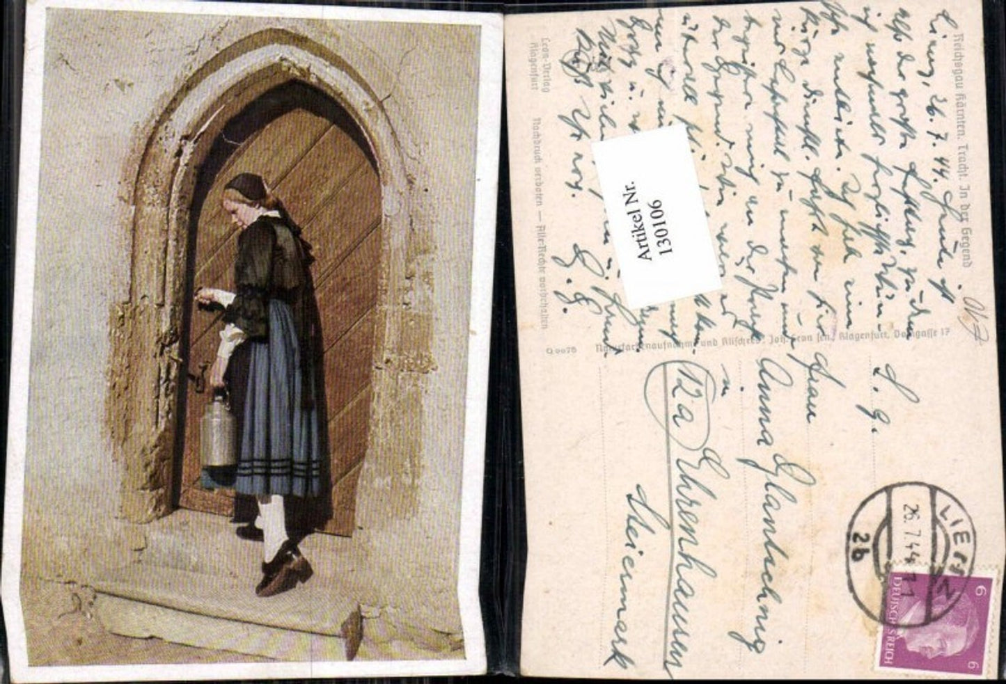 130106,Reichsgau Kärnten Tracht in der Gegend 1944 Kärntner Volkstracht