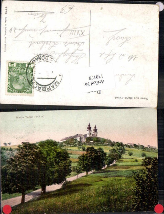 130179,Gruss aus Maria taferl Marbach 1910