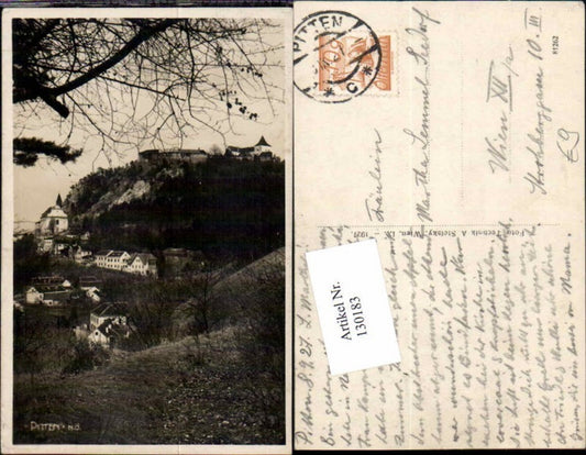 130183,Pitten a.d. Aspangbahn seltene Ortsansicht 1928