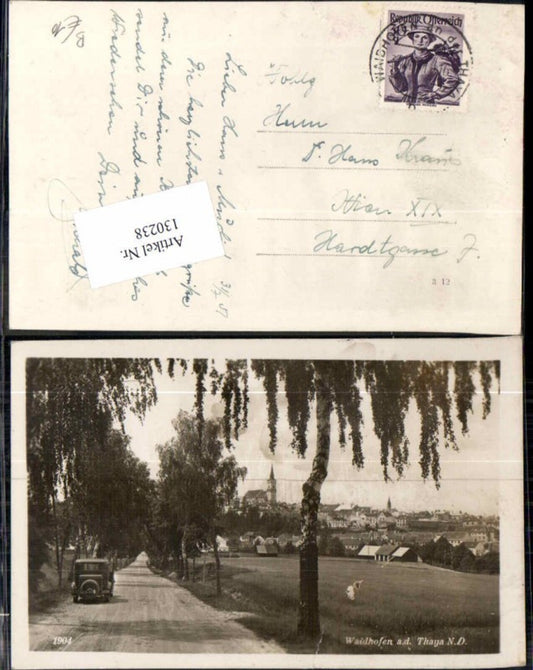 130238,Waidhofen a.d. Thaya Wegansicht Oldtimer beschädigt