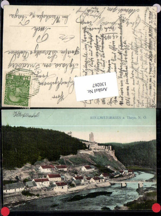 130267,Kollmitz Kollmitzgraben a.d. Thaya Ortsansicht 1912  Raabs a.d. Thaya