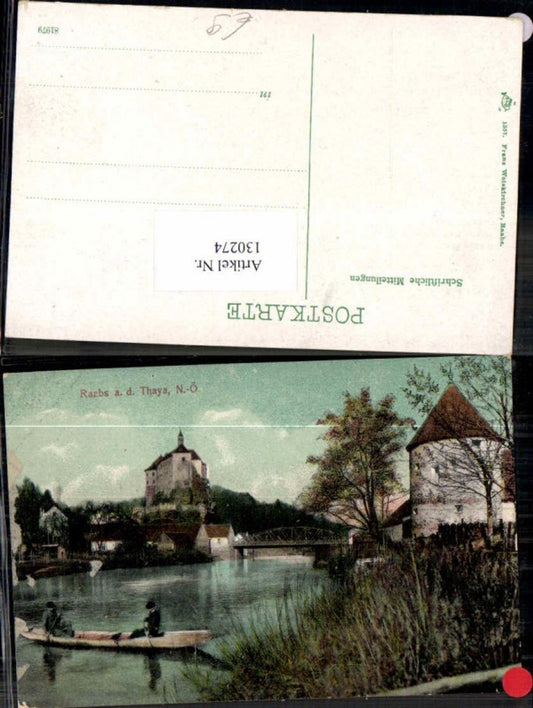 130274,Raabs a.d. Thaya Boot am Ufer 1910