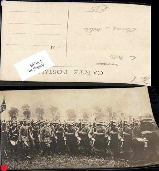 130303,Soldaten m. Kaiser Wilhelm unds Bismarck Pickelhaube FotoAK