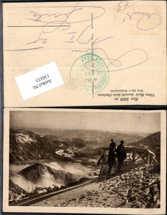 130333,Rax Reichenau Vilma Hais Aussicht beim Ottohaus 1920