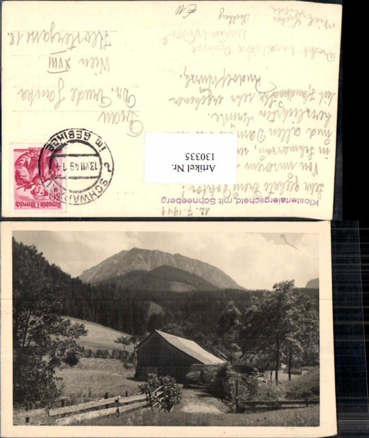 130335,FotoAK Klostertalergscheid bei Schwarzau im Gebirge Puchberg Schneeberg