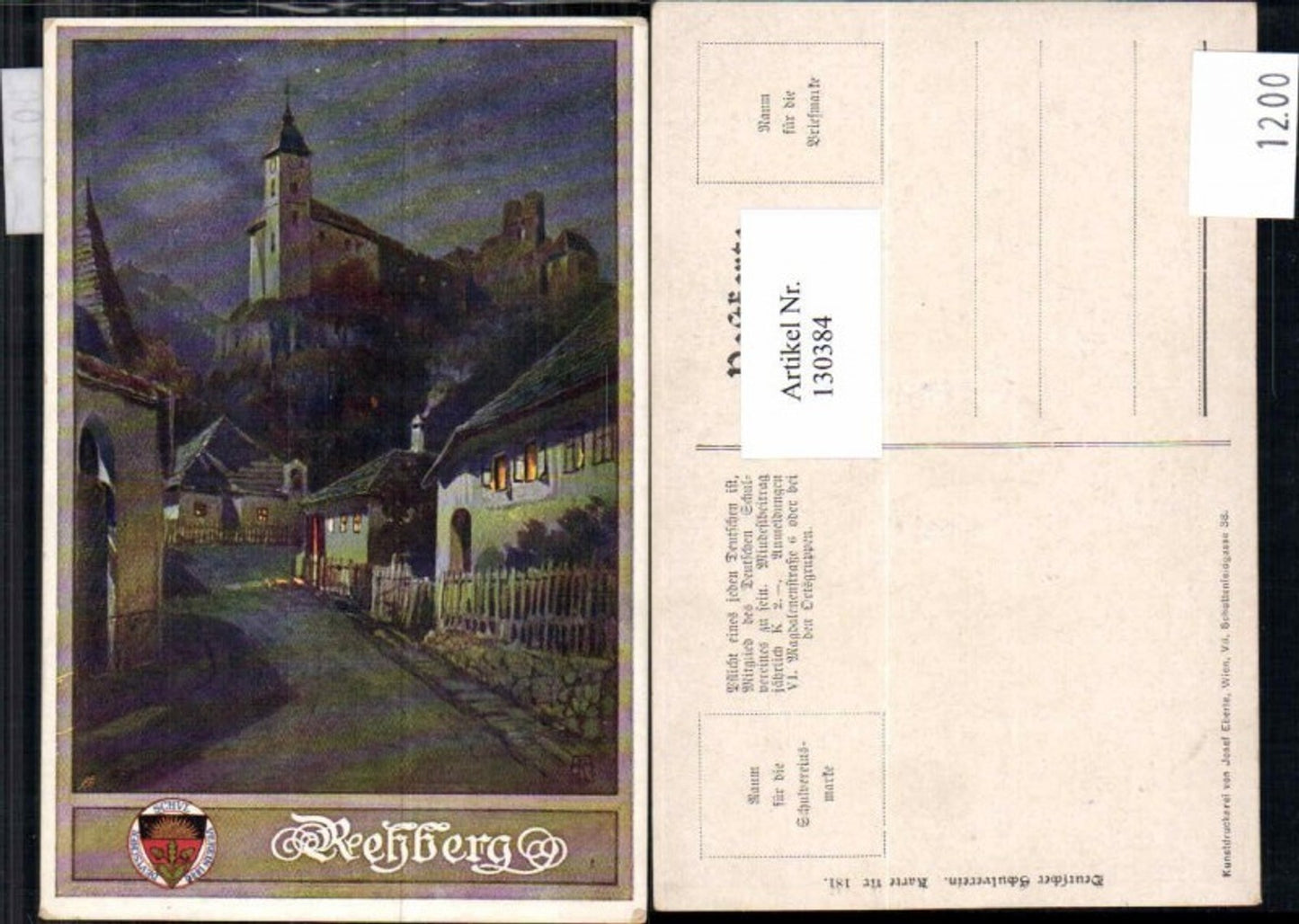 130384,Dt Schulverein 181 Rehberg bei Krems Senftenberg Kremstal