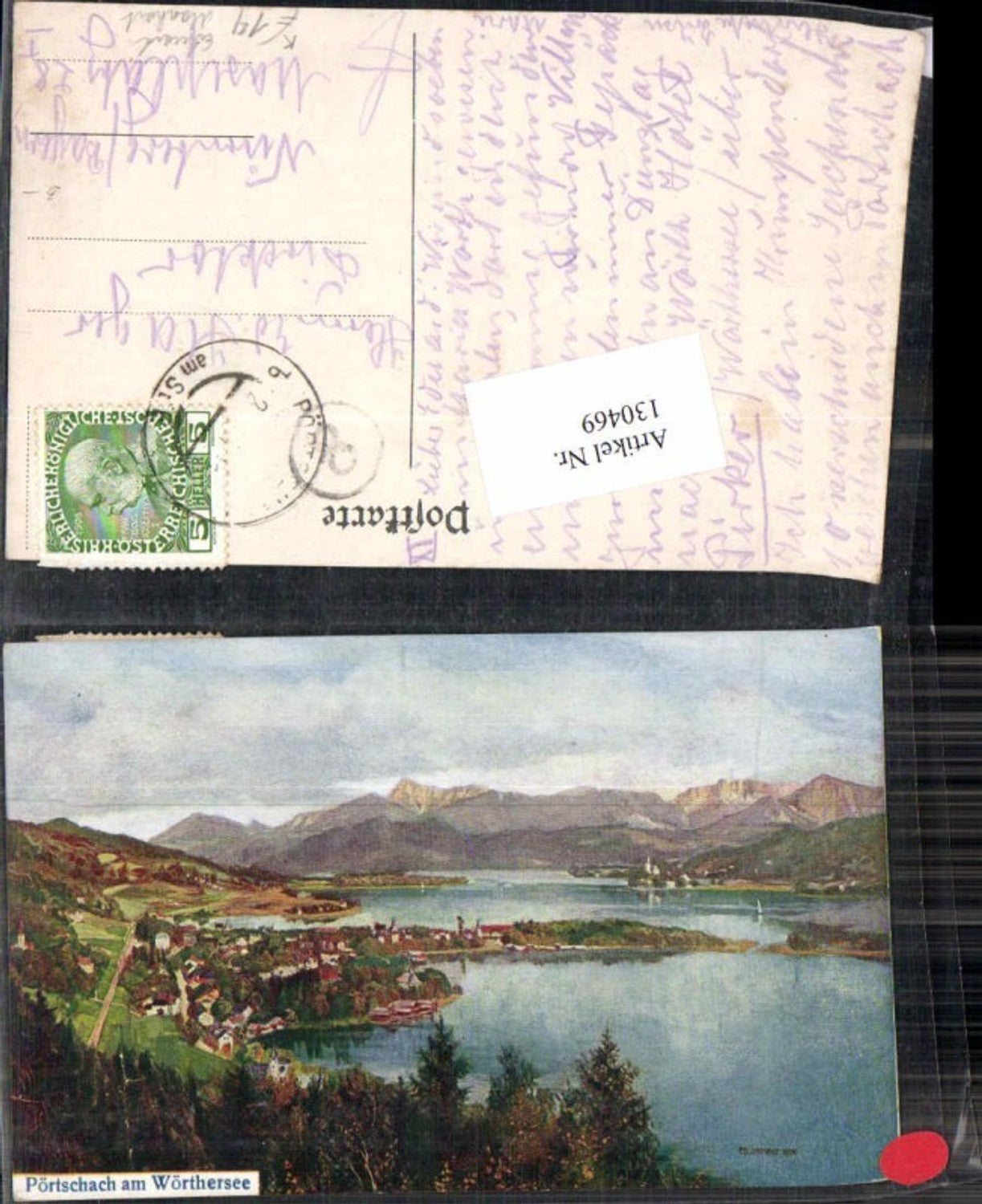 130469,Pörtschach am Wörthersee Künstlerkarte Eduard Manhart sign