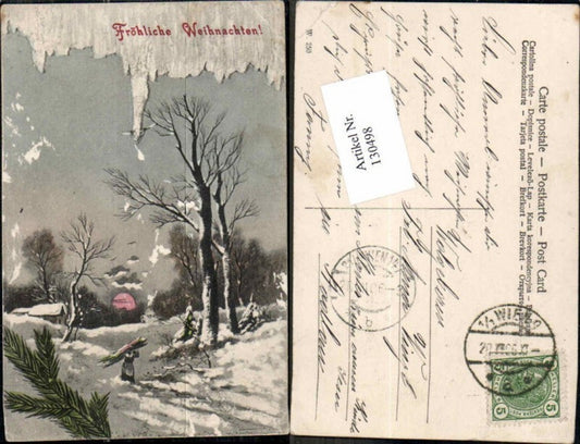 130498,Weihnachten A. Wertheim Bäume Tolle AK