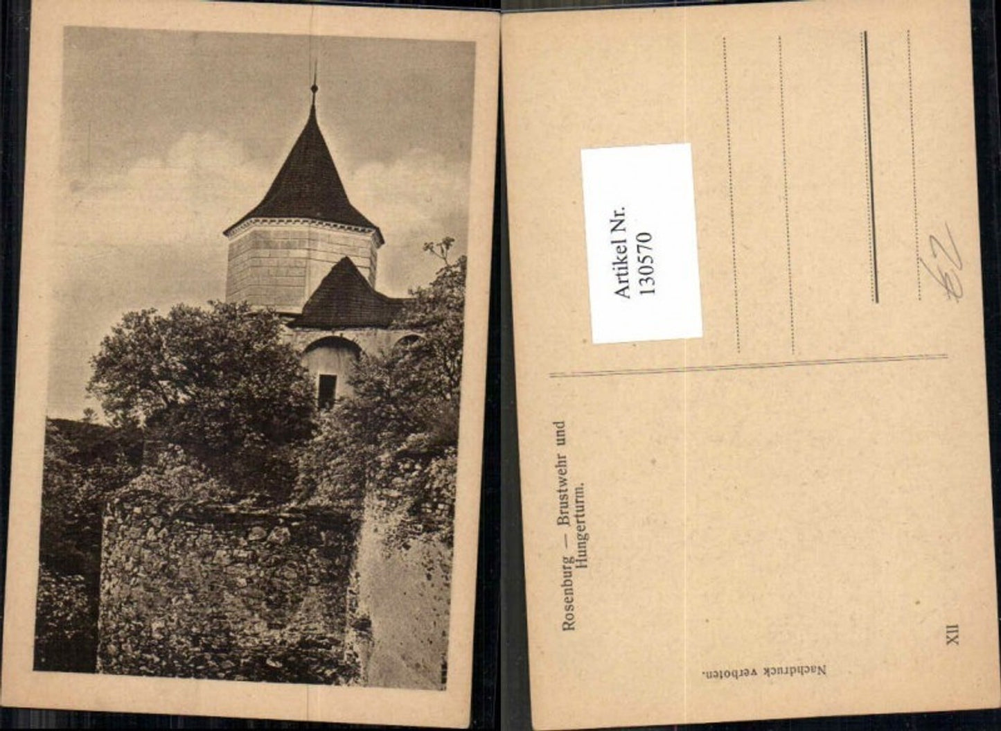 130570,Rosenburg am Kamp Brustwehr Hungerturm