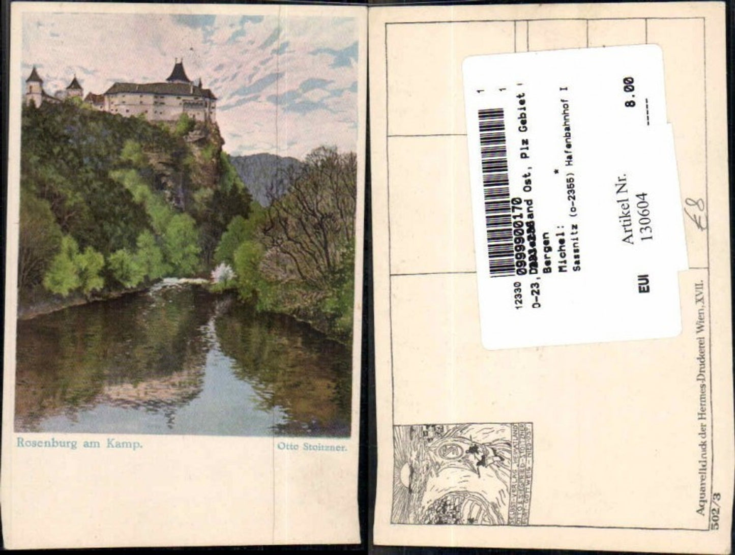 130604,Otto Stoitzner Rosenburg am Kamp Künstlerkarte