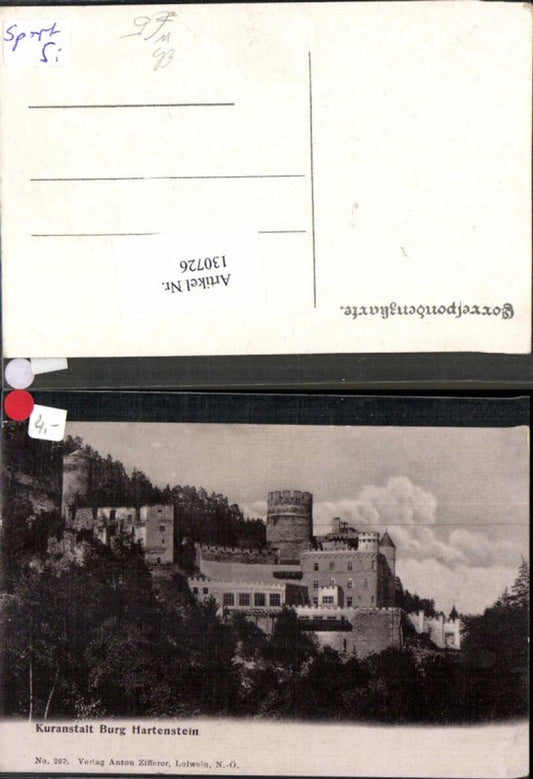 130726,Hartenstein bei Els Krems 1910 Loiwein