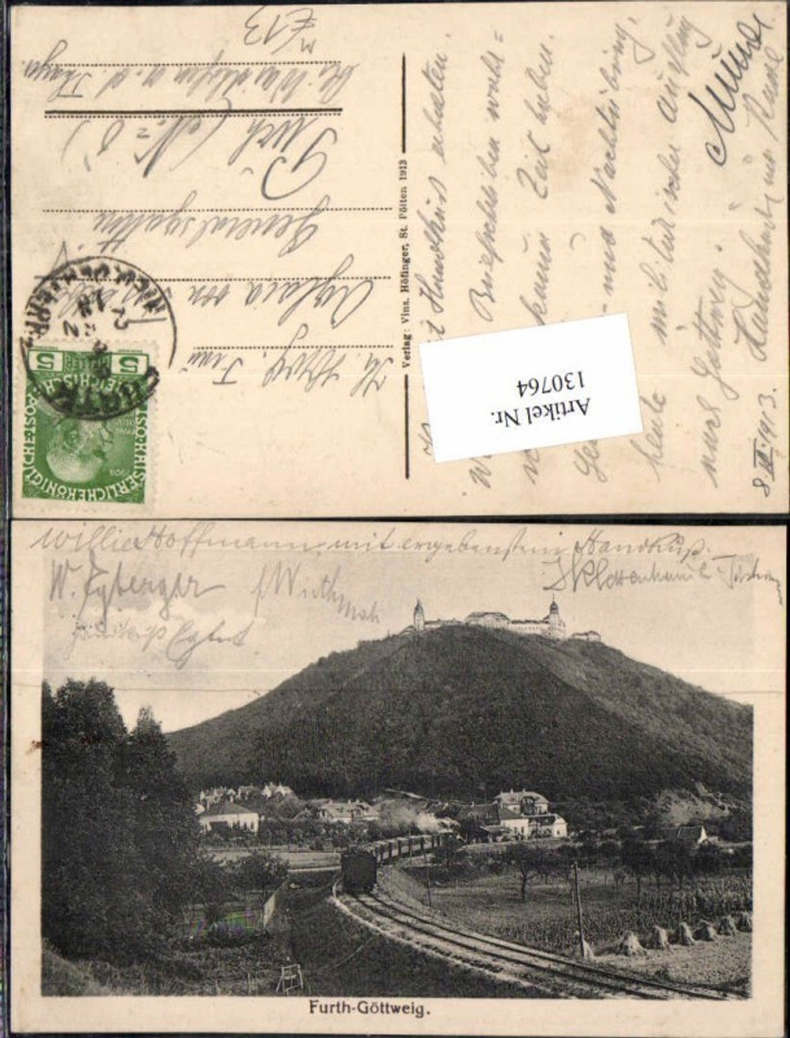 130764,Furth bei Göttweig Partie 1910 m. Wachauerbahn Lokomotive RRR