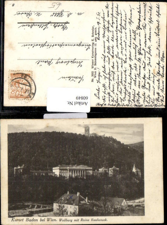 60849,Kurort Baden Weilburg mit Ruine Rauheneck 1930