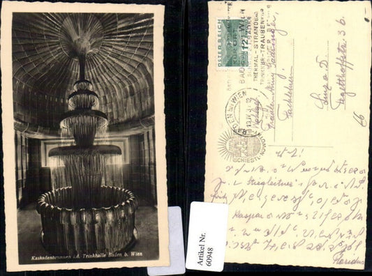 60948,Kaskadenbrunnen Trinkhalle Baden 1912
