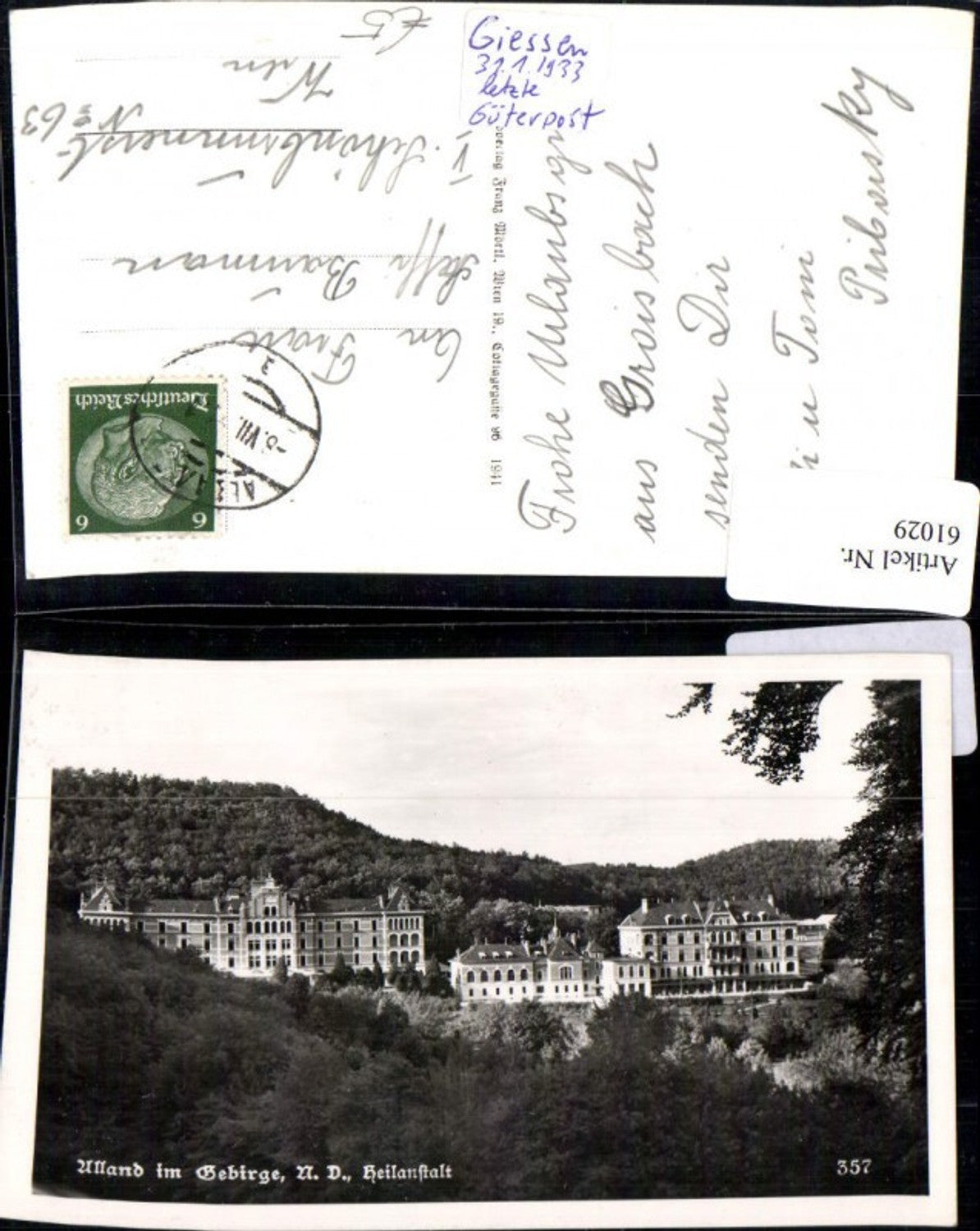 61029, Alland Sanatorium, exterior view 