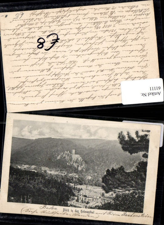 61111,Blick in das Helenenthal Ruine Rauheneck Baden