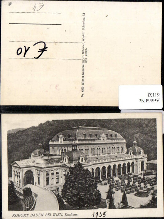 61133,Kurhaus Baden Kurort 1935