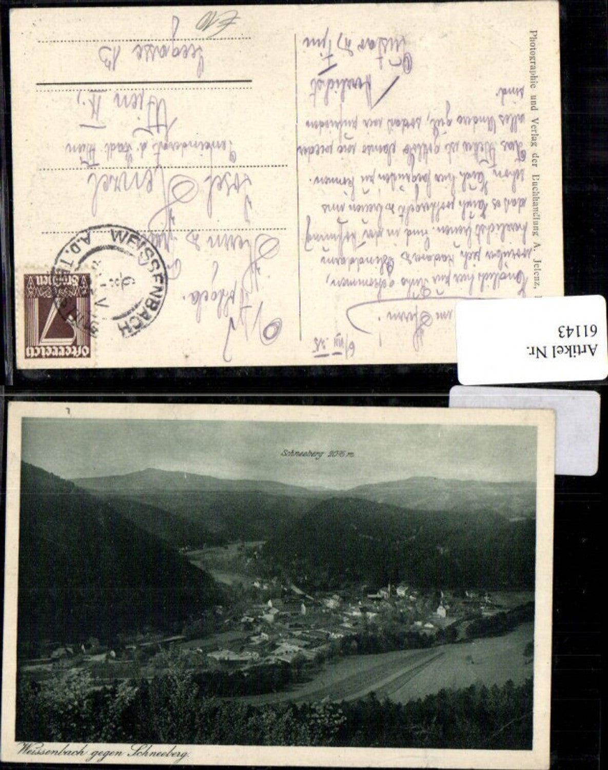 61143,Weissenbach gegen Schneeberg Talansicht