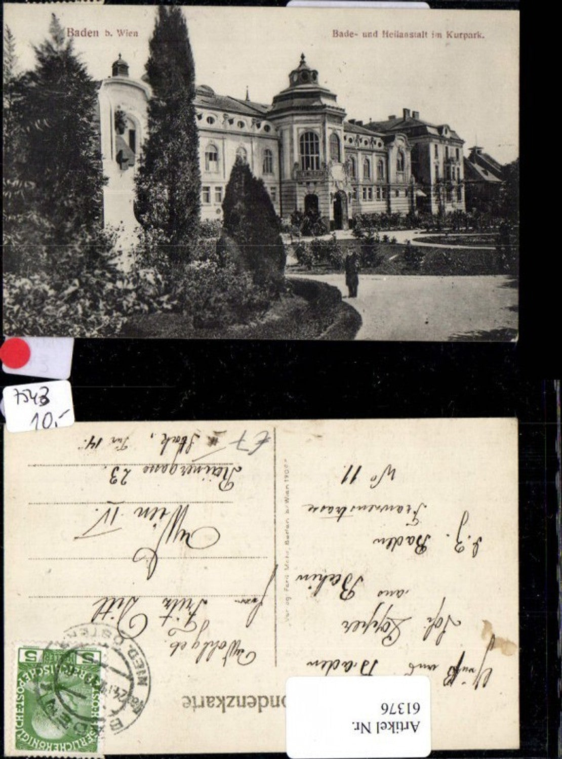 61376,Bade- und Heilanstalt Kurpark Baden b. Wien