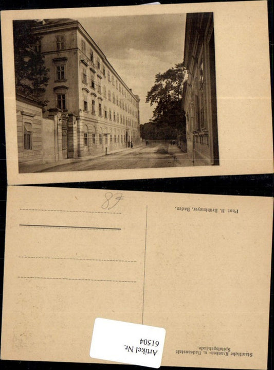 61504,Staatliche Kranken- und Badeanstalt Spitalsgebäude Baden b. Wien