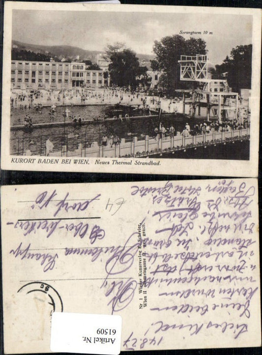 61509,Thermal Strandbad Kurort Baden b. Wien 1927