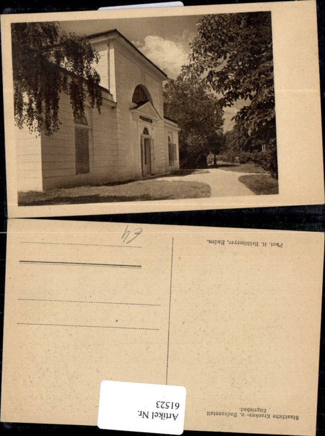 61523,Staatliche Kranken- und Badeanstalt Engelsbad Baden b. Wien