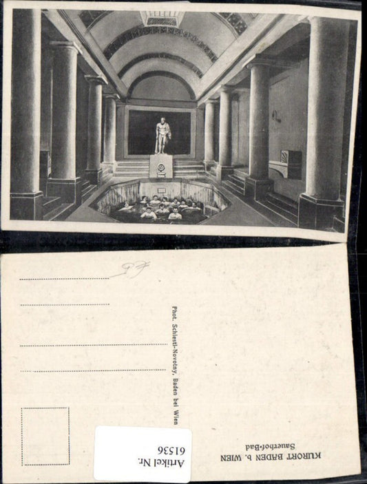 61536,Sauerhofbad Kurort Baden b. Wien Männer in Badehalle