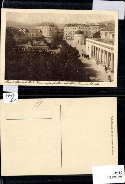 61541,Frauen und Josefsbad Hotel Bristol Kurort Baden b. Wien