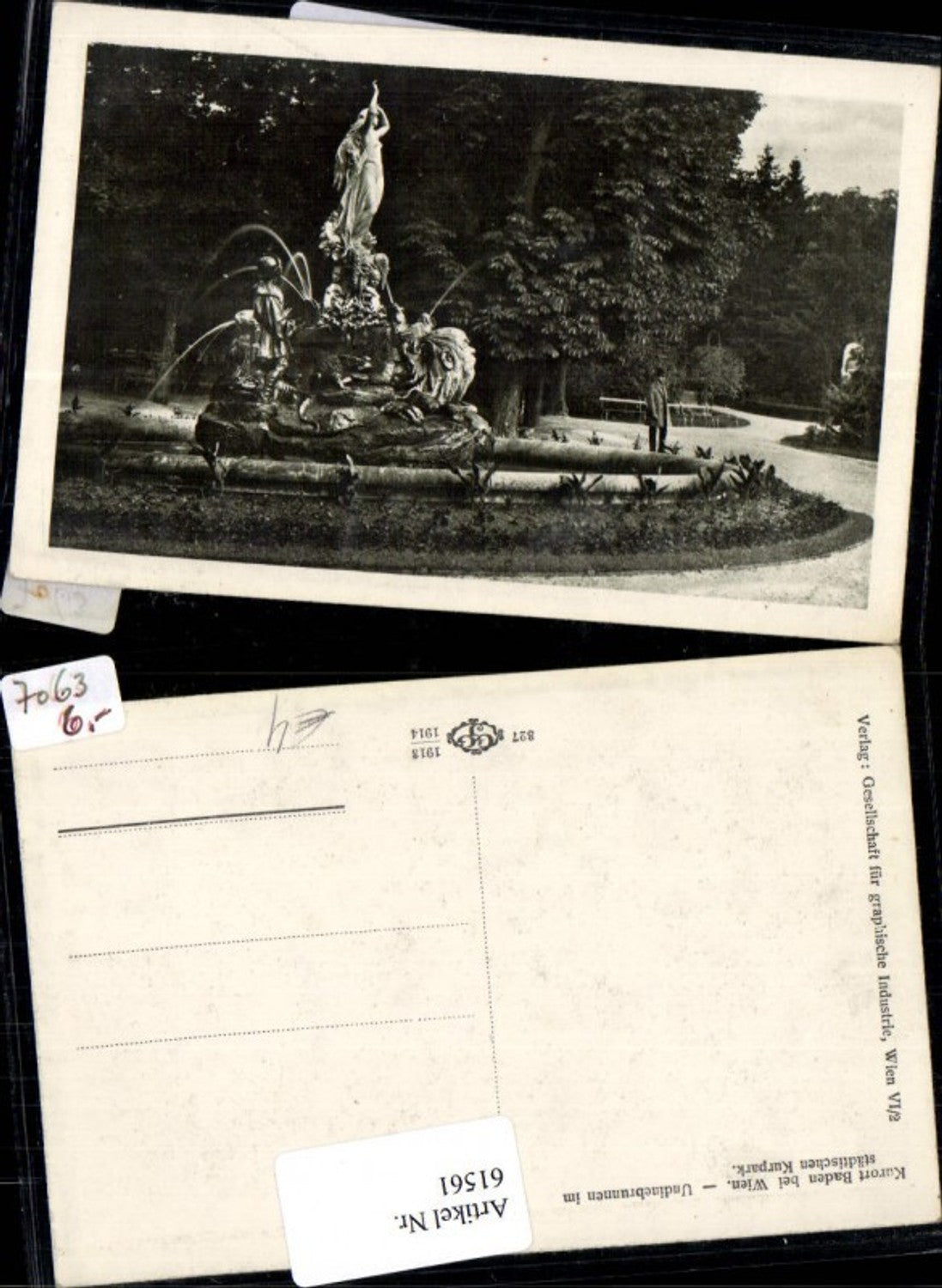 61561, Undine Fountain, Kurpark Baden near Vienna 
