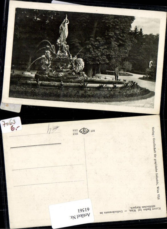 61561, Undine Fountain, Kurpark Baden near Vienna 