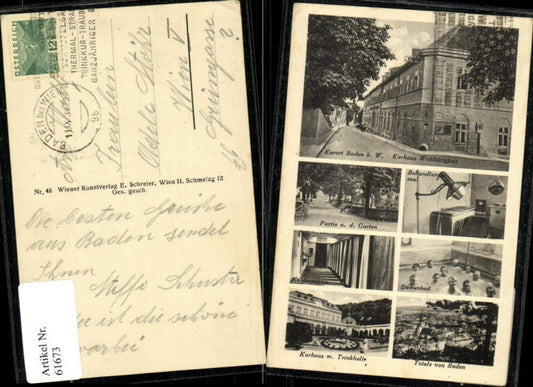 61673, Kurhaus Trinkhalle Damenband Kabinenraum Garten Behandlungsaal Total Baden 