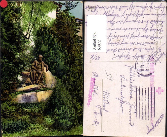 63072,Linz a.d. Donau Stelzhamer Denkmal Promenade