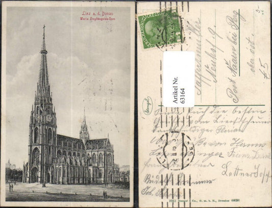 63164,Linz a.d. Donau Maria Empfängnis Dom Detailansicht