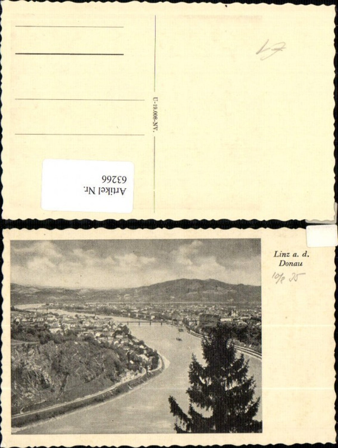 63266,Linz a.d. Donau  Fluss Totalansicht
