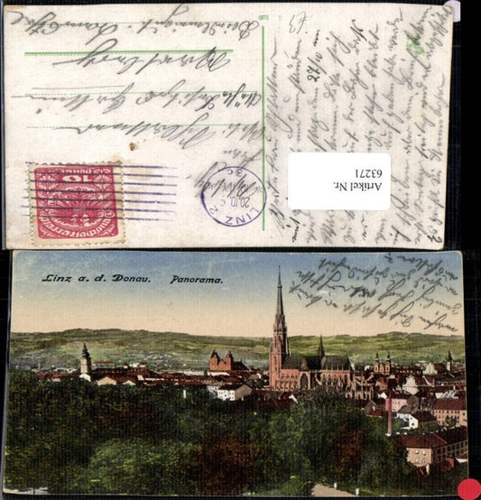 63271,Linz a.d. Donau  Maria Empfängnis Dom Panorama Photochromie