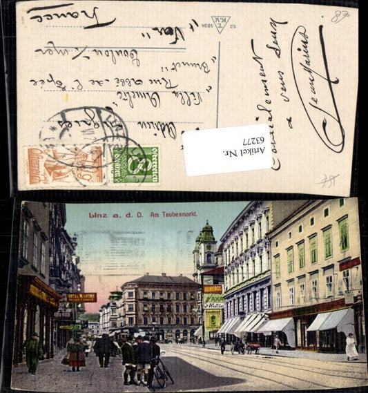 63277,Linz a.d. Donau  Am Taubenmarkt Photochromie