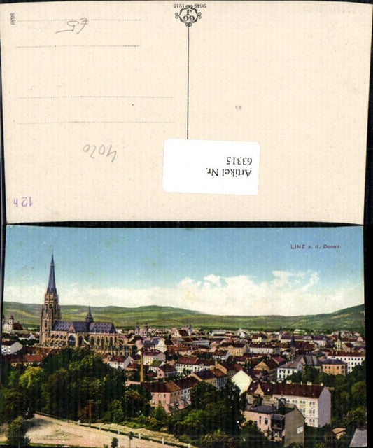 63315,Linz a.d. Donau  Maria Empfängnis Dom Totalansicht Photochromie