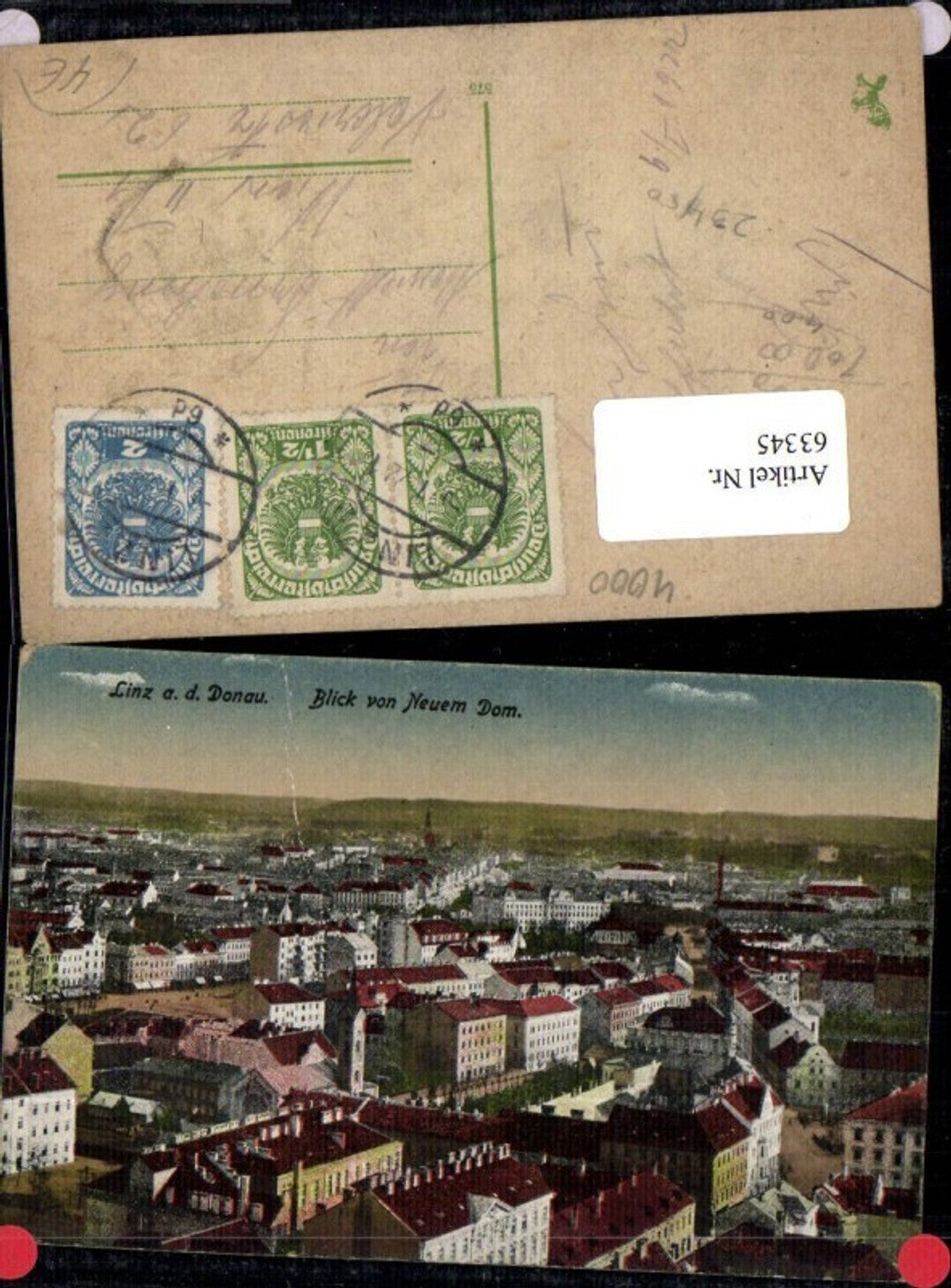 63345,Linz a.d. Donau  Blick vom neuem Dom Photochromie