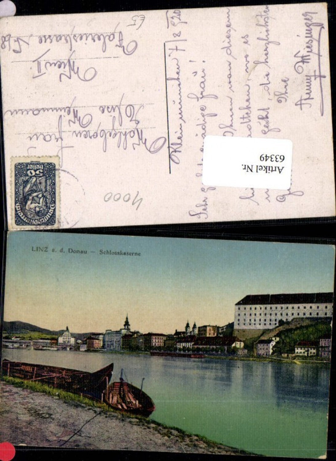 63349,Linz a.d. Donau Schlosskaserne Photochromie