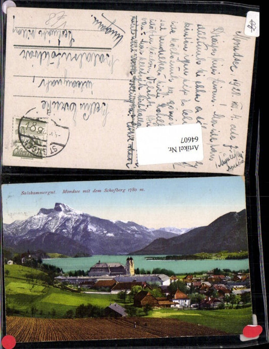 64607,Salzkammergut Mondsee mit dem Schafberg Totale pub F.E. Brandt 198