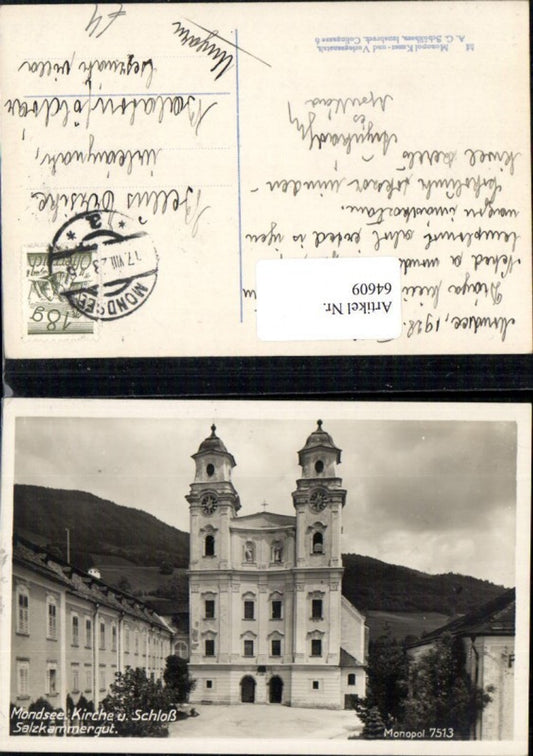 64609,Mondsee Kirche und Schloss Detailansicht