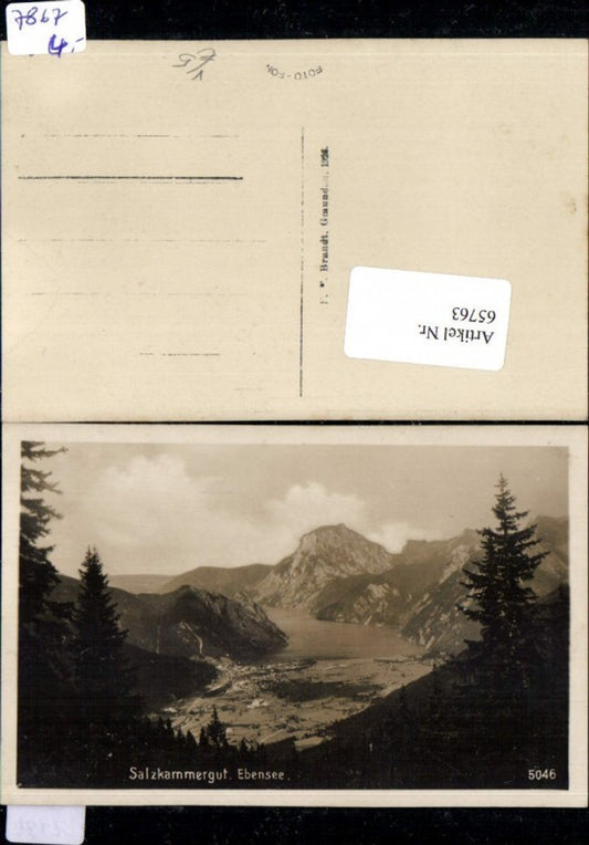 65763,Salzkammergut Ebensee pub F.E. Brandt 1926