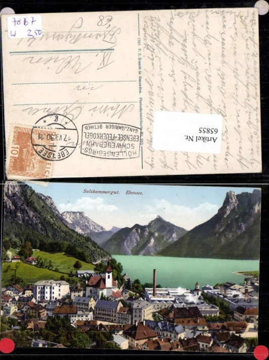 65855,Salzkammergut Ebensee Totale pub F.E. Brandt 985