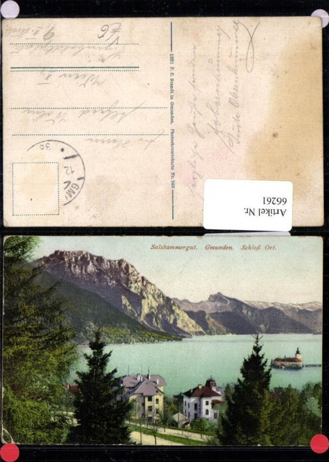 66261,Gmunden Schloß Ort Salzkammergut Brandt 968