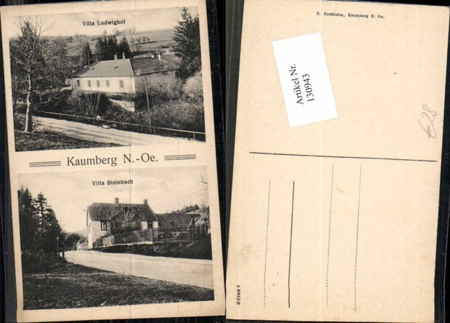 130943,Kaumberg Villa Steinbach Villa Ludwighof Tolle Seltene AK