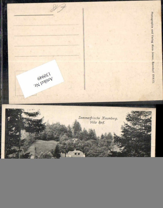 130949,Sommerfrische Kaumberg Villa Reif 1914