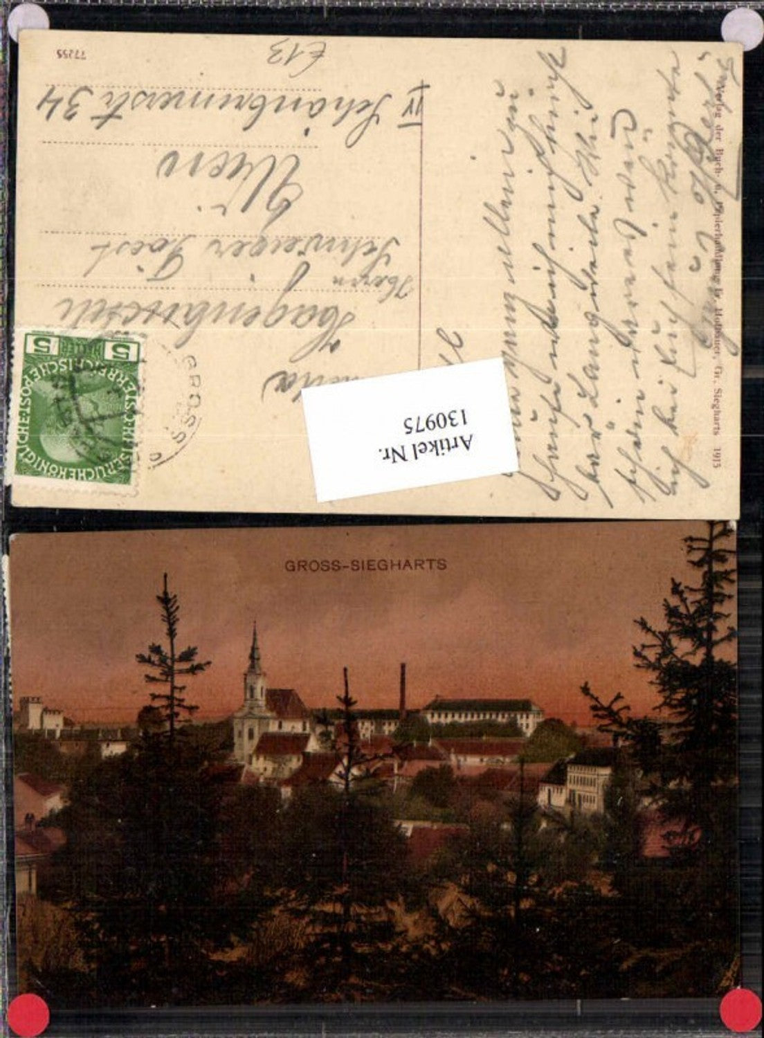 130975,Gross Siegharts Grosssiegharts Ortsansicht 1915