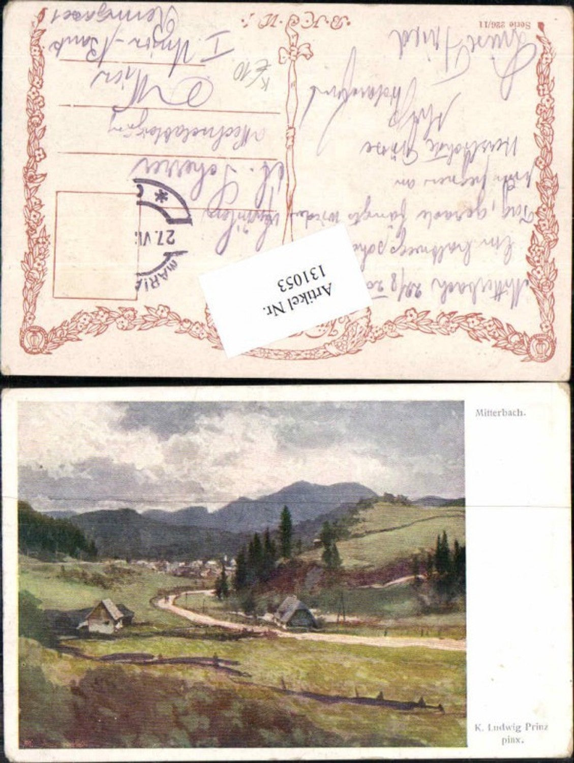 131053,Karl Ludwig Prinz Mitterbach Partie Künstlerkarte