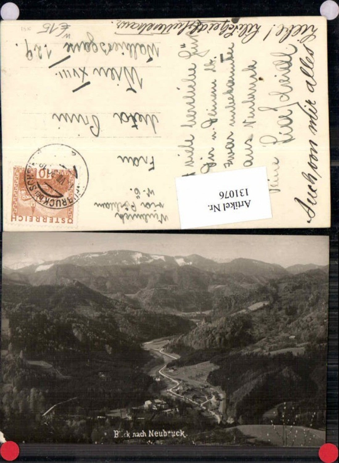 131076,FotoAK Blick nach Neubruck bei Scheibbs 1925