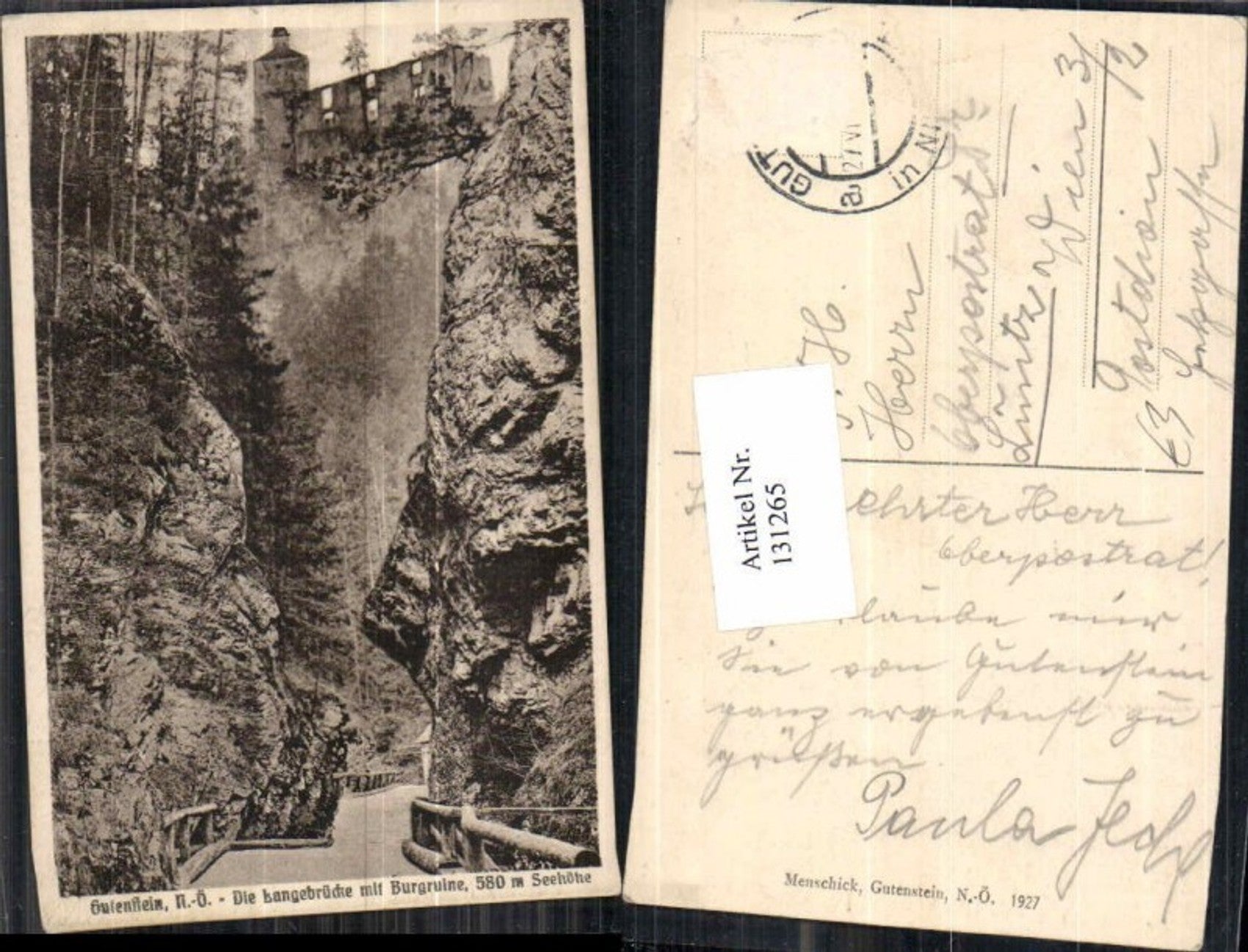 Alte Ansichtskarte – Old Postcard